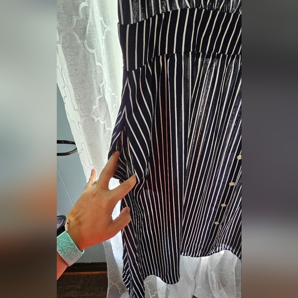 BloomChic 22/24W Blue and White Striped Midi Dress - Picture 5 of 5